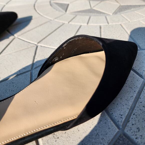 Vince Camuto Jevone Black Suede Ankle Tie Ballet Flats 11 - Picture 10 of 11